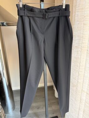 Theory Black Gathered at Waist Trousers